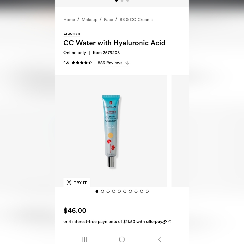 NEW ERBORIAN Korean Skin Care Gel in DORE